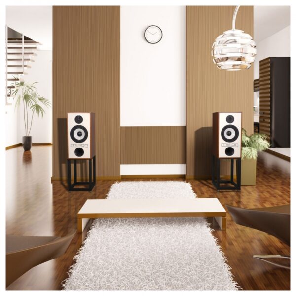 Mission 770 speakers in walnut with stands Ex Demo - Image 5