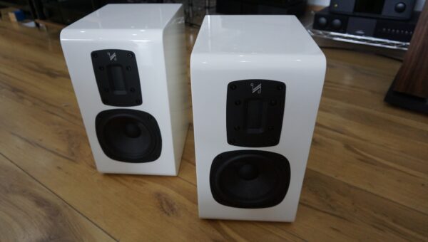 Quad S2 compact speakers in white gloss Used - Image 3