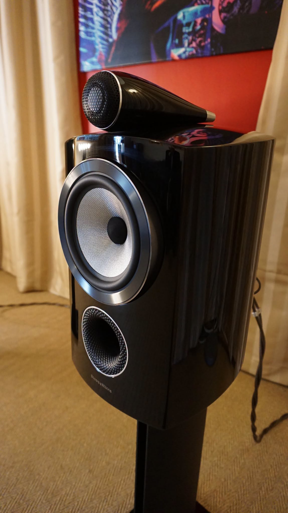 Bowers & Wilkins 805D3 in gloss black with stands Used - Image 2